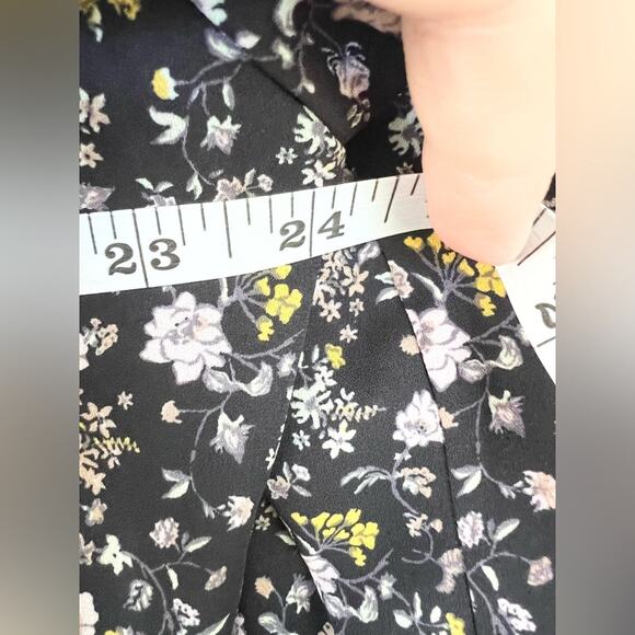 Current Air Aurelie Floral Print Mini Dress boho drop waist fall flutter skirt M - Picture 10 of 12